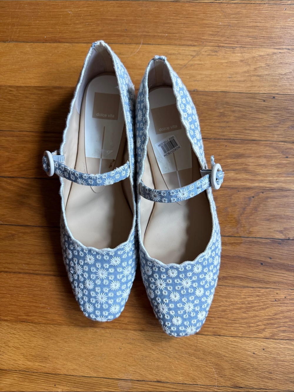 Dolce Vita Light Blue Daisy Mary Jane Flats